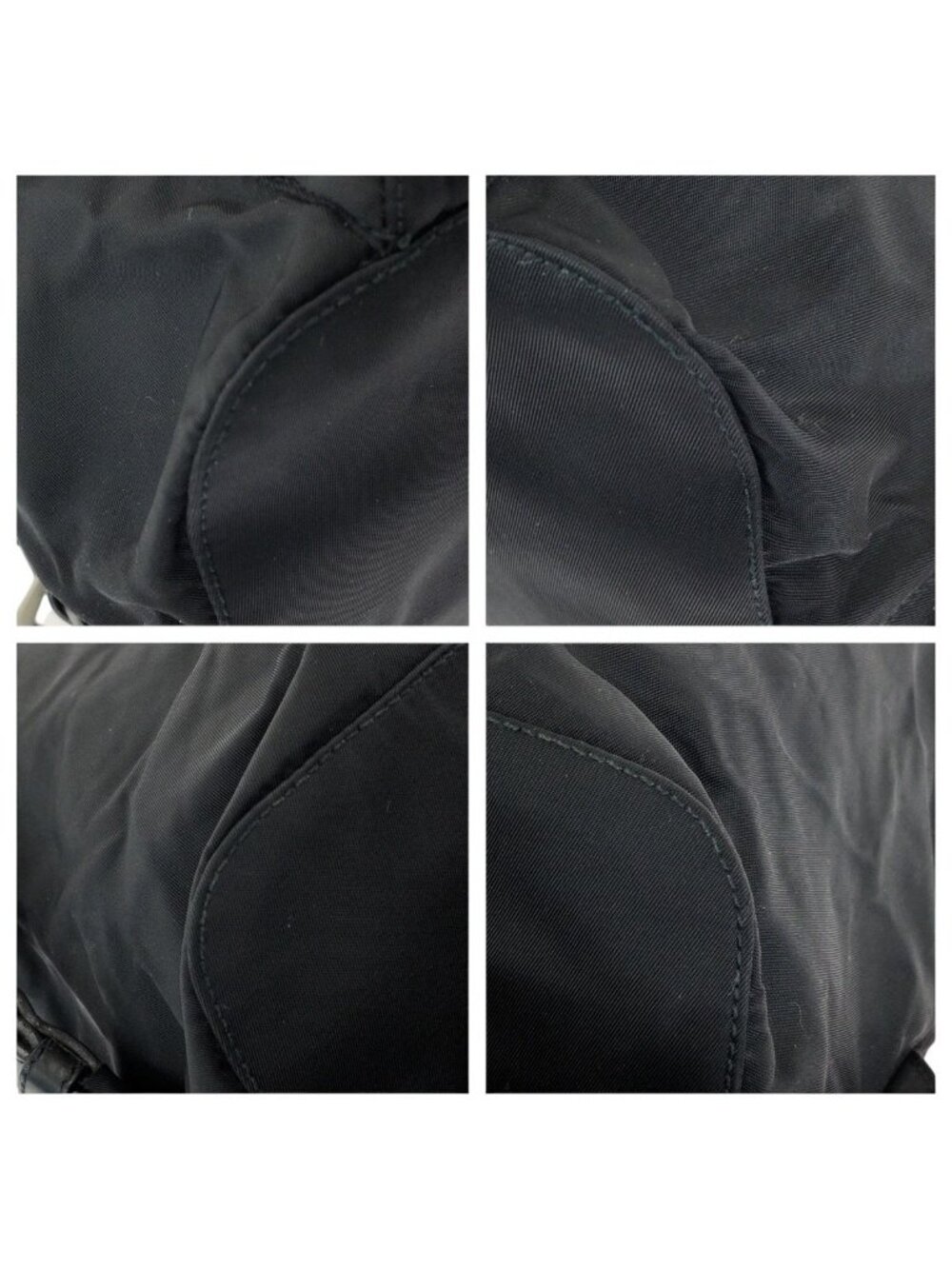Prada Tessuto Black Silver Nylon Backpack - Picture 3 of 9